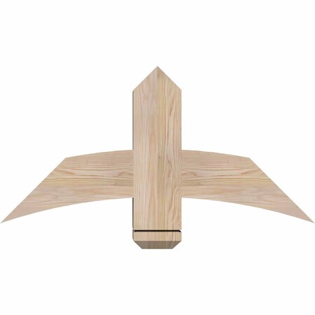 Ekena Millwork Bellingham Smooth Timber Gable Bracket, Douglas Fir, 36"W x 18"H x 5 1/2"D x 5 1/2"F, 12/12 Pitch GBW036X18X0606BEL00SDF